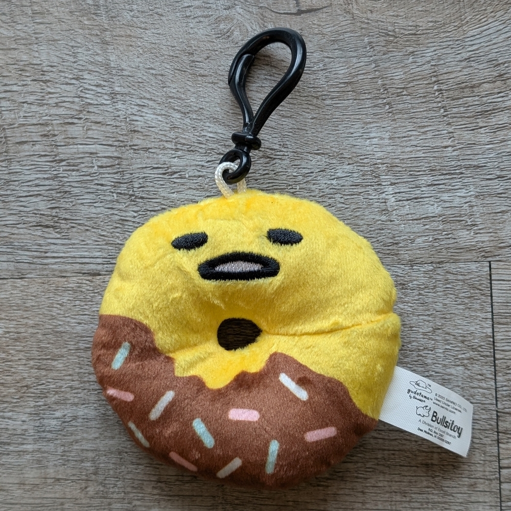 Sanrio Gudetama The Lazy Egg Plush Danglers Series 2 Donut bag charm